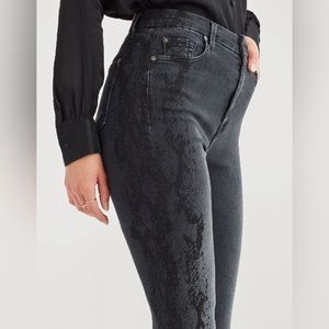 7 For All Mankind Luxe Vintage High Waist Aubrey Snake